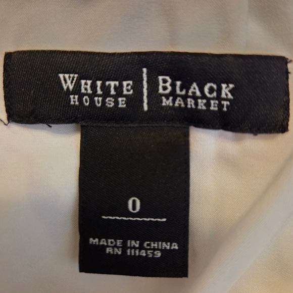 White House Black Market Floral Pencil Skirt Pink Black White Size 0 Knee Length - Picture 3 of 6